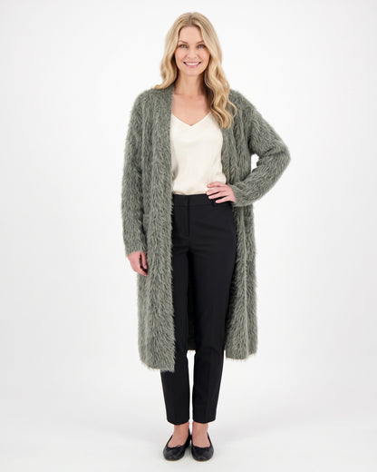 Langer Damen-Cardigan mit Taschen