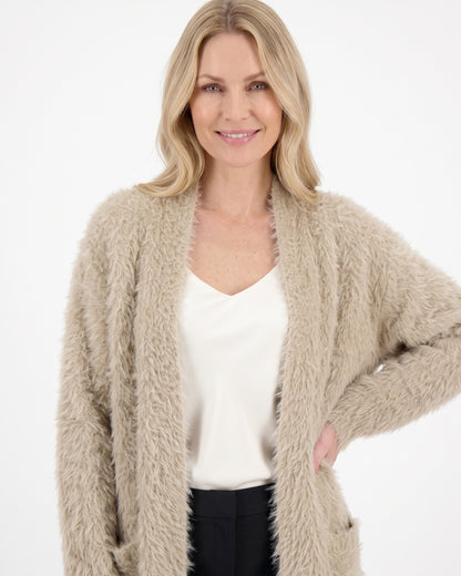 Langer Damen-Cardigan mit Taschen