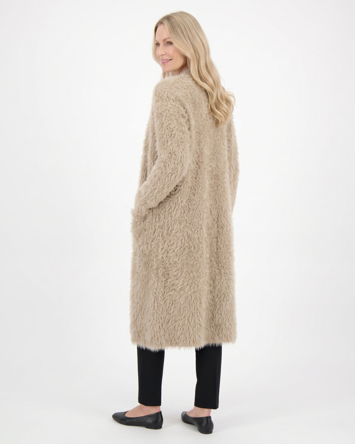 Langer Damen-Cardigan mit Taschen