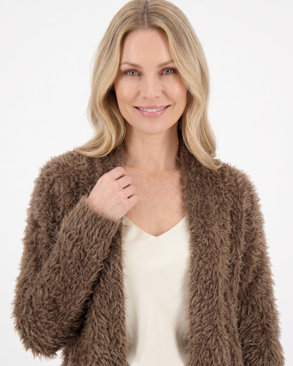 Langer Damen-Cardigan mit Taschen