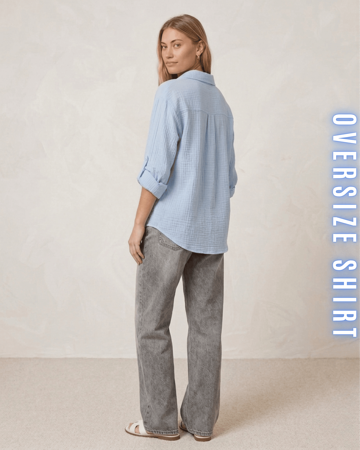 Oversize-Hemd – Musselin-Look