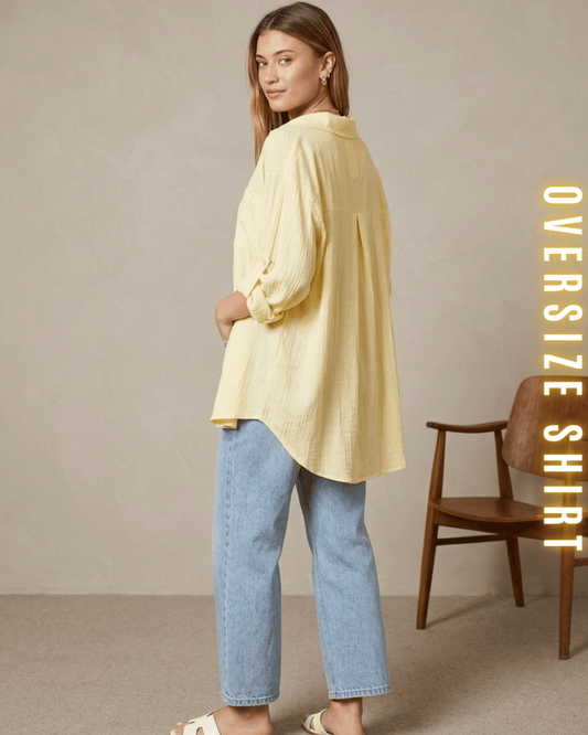 Oversize-Hemd – Musselin-Look