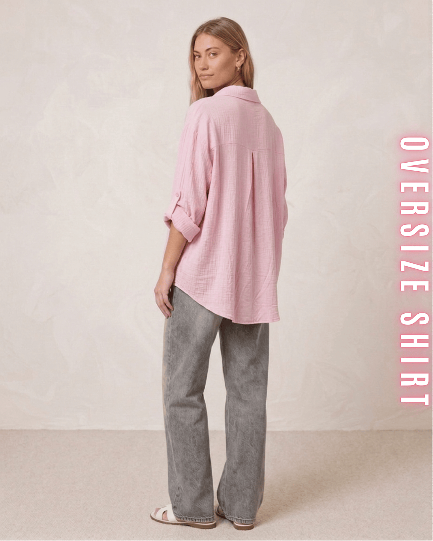 Oversize-Hemd – Musselin-Look